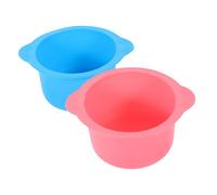 VICASKY 2pcs Silicone Wax Bowl Foldable Reusable Non Stick Wax Warmer Liner for Hair Removal Capacity for Formulas Easy Cleaning