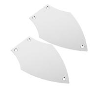 VICASKY 2pcs Silver Bass Guitar Truss Rod Cover Plate Iron Core Replacement Neck Headstock Accessory Reinforces Stability Protects Truss Rod Optimizes Low Frequency Sound Quality