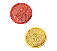 VICASKY 2pcs Singing Bowl Mat Unique Handmade Cloth Cushion for Buddha Hall Nepalese Buddhist Sound Bowl Pad Lightweight and Portable