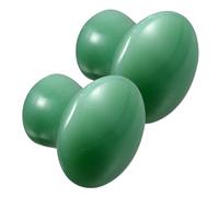 VICASKY 2Pcs Small Mushroom Shaped Facial Beauty Massagers Green Jade Scraping Boards for Circulation and Enhancing Complexion Safe and Smooth Edges for Spa Massage Gift