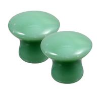 VICASKY 2Pcs Small Mushroom Shaped Facial Massaging Boards Green Jade Beauty Tools for Hot Enhance Skincare Absorption Wear-Resistant Material Safe Relaxing Massage Gift