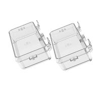 VICASKY 2Pcs Small Transparent Reptile Feeding Bowls with Suction Cup Abs Material Inward Curved Design to Prevent Escape Versatile for Feeding and Water Bowls in Terrariums