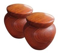 VICASKY 2pcs Small Urns for Human Ashes Mini Keepsake Urns Made of Premium Wood with Smooth Surface and Lightweight Design for Memorial Use