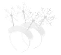 VICASKY 2pcs Snowflake Headband For Women Costume Christmas Headbands Merry Hairbands Head Boppers Headdress Props 25. 00x23. 00x1. 00cm
