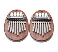 VICASKY 2pcs Solid Wood Thumb Piano African Kalimba Keys Mini Finger Piano Instrument for Beginners Boys and Girls Music Gifts for Christmas Birthday