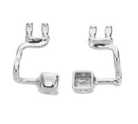 VICASKY 2pcs Stainless Steel Eyeglass Nose Pad Replacement Kit with Dual Screw-in Adjustable Support Rods, Comfortable Fit and Anti-Slip Glasses Bridge Nose Pads for Eyeglasses