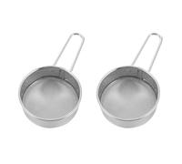 VICASKY 2pcs Stainless Steel Flour Sieve with Fine Mesh for Kitchen Baking, Multi-Purpose Flour Strainers with Hand Crank Handle, Sifting Strainer for Baking and Cooking