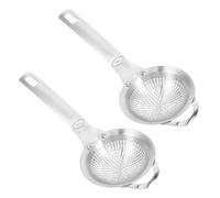 VICASKY 2pcs Stainless Steel Mini Matcha Tea Strainer with Handle Fine Mesh Sifter for Loose Leaf Tea Spices Powdered Sugar Portable Kitchen Filter for Baking and Brewing