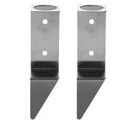 VICASKY 2pcs Stainless Steel Rain Gauge Ground Stake and Wall Mount Holder with 0.7" Hole for Garden Lawn Outdoor Weather Instruments Installation