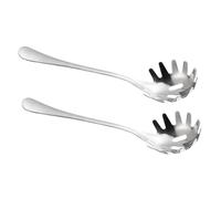 VICASKY 2pcs Stainless Steel Spaghetti Server Noodle Spoon Kitchen Utensil with Teeth for Home and Restaurant Cooking Easy to Clean Pasta Scoop for Various Noodles