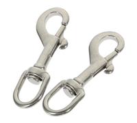 VICASKY 2Pcs Stainless Steel Swivel Hook Single Headed Bolt Snap for Diving and Pet Leash with Rotation Corrosion-resistant Snap Shackle Suitable for Underwater and Outdoor Use