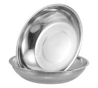 VICASKY 2pcs Stainless Steel Weighing Pan Replacement Tray for Mechanical Spring Dial Bench Scale Kitchen Industrial Use Smooth Surface Easy Clean