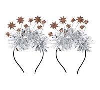 VICASKY 2pcs Star Hair Hoops Chic Party Tassel Headbands for Brides Eye Catching Hair Accessories for Year Celebrations Lovely Fangle Design