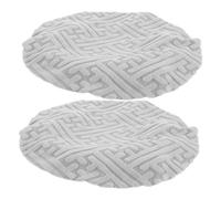 VICASKY 2pcs Stretchable Round Barstool Covers Grey Elastic Stool Seat Covers for Chairs Kitchen Dining Protective Cushion Slipcovers for Everyday Use and Parties