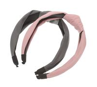 VICASKY 2pcs Stretchy Knotted Headbands for Women PU Leather Wide Bands Elastic Hair Accessories for Daily Wear Fall Fashion Party Outdoor Use