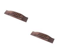 VICASKY 2pcs String Acoustic Guitar Bridge Saddle Slotted Replacement for Folk Guitars Easy Installation Shaped for Optimal Fit and Tone