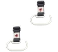 VICASKY 2pcs Stroller Hook Clips Heavy-Duty Aluminum Stroller Hanger for Diaper Bags Shopping Convenient Organizer for Pushchairs and Wheelchairs Silver Hook