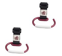 VICASKY 2pcs Stroller Hooks for Diaper Bags Purse Stroller Clips Hanger Buggy Hook in Wine Red