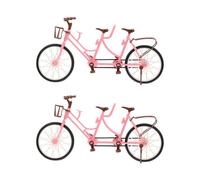 VICASKY 2pcs Tandem Bicycle Boys and Girls Bike Toy Mini Cycle for Girls Boys Balance Bike Doll Seat and Accessories