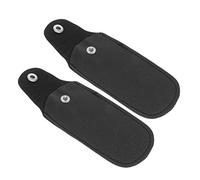 VICASKY 2pcs Ten-hole Harmonica Protective Sleeves in Black Imitation Leather, Lightweight and Portable Harmonica Storage Bags for Blues and Folk Music