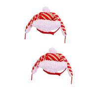 VICASKY 2pcs Thermal Pet Hat Warm Puppy Cat Head Cover Autumn Winter Protective Cap for Dogs and Cats Holiday Decor