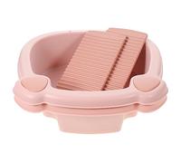 VICASKY 2pcs Thicken Wash Basin Washboard Hand Washing Laundry Bowl for Home and Camping