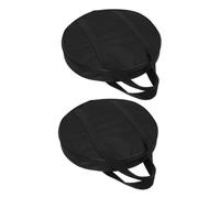 VICASKY 2pcs Thickened 40cm Diameter Waterproof Gong Bag Portable Handle, Single-layer Oxford Cloth Cymbal Holder and Protective Instrument Carrying Case in Black