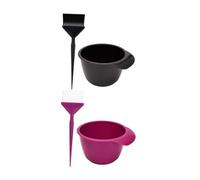VICASKY 2pcs Thickened Hair Dye Bowl and Brush Professional Hair Coloring Kit for Home and Salon Use Easy to Clean Mixing Bowls