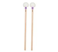 VICASKY 2pcs Timpani Sticks Handle Purple Felt Head Drumsticks Percussion Hammers for Hand Drums Practice