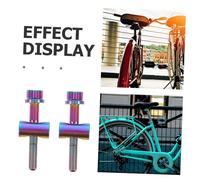 VICASKY 2pcs Titanium Bicycle Seatpost Bolt Rainbow Colorful Seat Rod Screw for Mountain Bike Cycling Seatpost Clamp Nut Fit Fixing