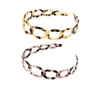 VICASKY 2Pcs Tortoiseshell Hair Bands for Women Slip Hollow out Design Hair Accessories for Everyday Wear Photo Shoots and Special Occasions