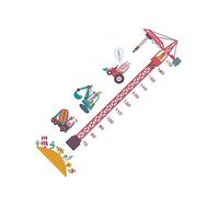 VICASKY 2pcs Tower Crane Wall Stickers Height Chart for Kids Bedroom Nursery PVC Material No Residue Cartoon Style Fun Home Decoration