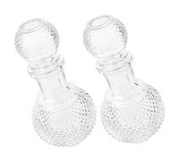 VICASKY 2Pcs Transparent Glass Wine Decanter Creative Decorative Whiskey Bottles for Home Bar Elegant Thickened Glass Liquor Dispenser Stylish Wine Cabinet Accessory