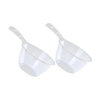 VICASKY 2pcs Transparent Water Ladles with Long Ergonomic Handles Large Capacity Kitchen Water Scoops for Washing Vegetables Fruits Dining and Outdoor Use