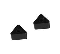 VICASKY 2pcs Triangular Microphone Logo Station Material Hole Professional Design for Interviews and Recording Display Area