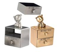 VICASKY 2pcs Trinket Box for Teeth Curl Keepsake Organizer Unique Design Jewelry Storage Container for Boys Girls Practical Memory Holder
