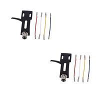 VICASKY 2pcs Turntable Headshell Mount Stylus Wire Black Phonograph Holder for Secure Connection and Sound Reproduction Compatible Dj Equipment