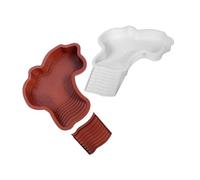 VICASKY 2PCS Turtle Bathing Pool with Ramp for Semiaquatic Turtles Multi-use Basking Dock Feeding Station and Bathing Tray Reptile Habitat Accessory Natural Climbing and Sunning Behavior