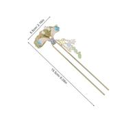VICASKY 2pcs U Shaped Tassel Hair Sticks with Enamel Floral Design Durable Metal Chinese Hair Chopsticks for Women Elegant Hanfu Accessories for Weddings and Cultural Events