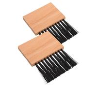VICASKY 2pcs Umpire Cleaning Brushes for Baseball and Softball with Wooden Ergonomic Handle, Lightweight and Compact Design for Home Plate and Glove Maintenance, on The Go Cleaning