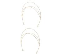 VICASKY 2pcs Vintage Baroque Crown Headband for Women Elegant DIY Three Alloy Hair Band with Electrophoretic Color Retention Party Hair Accessory for Weddings Proms Cosplay and Special