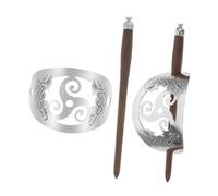 VICASKY 2Pcs Vintage Hair Bun Cuff Minimalist Chinese Style Hair Pins with Delicate Patterns Durable and Comfortable Design for Any Occasion