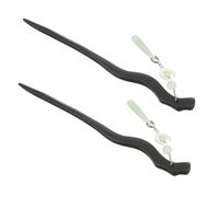 VICASKY 2pcs Vintage Hair Chopsticks Tassel Chinese Hair Pins with Smooth Surface for Bun Decoration Bridal Daily Wear Asian Accessories