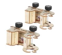 VICASKY 2pcs Voice Controlled DIY Stem Car Kit with High Precision Sound Sensor Interactive Wooden Model for Science Experiments and Hands Learning Educational Assembly for Creativity and