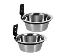 VICASKY 2pcs Wall Mounted Raised Feeder Bowl for Small Dogs Elevated Dog Food and Water Holder Space Saving Design for Kitchen Living