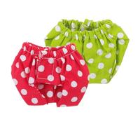 VICASKY 2pcs Washable Squirrel and Guinea Pig Diapers with Leak-proof Design, Reusable Absorbent Pet Pads for Hamsters and Sugar Gliders, Size M, Red and Green Dot Patterns, Suitable