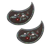 VICASKY 2pcs Waterdrop Acoustic Guitar Pickguard Sticker 39-41 Inch Anti-scratching Protective Plate with Floral Pattern for Guitar Surface Guard