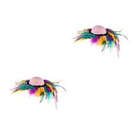 VICASKY 2pcs Wear Resistant Halloween Puppy Hat with Colorful for Dress Up Adjustable Lightweight Pet Accessory for Stylish Dogs and Cats Portable Costume Headwear for Party and Outdoor