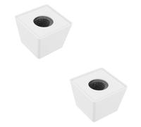 VICASKY 2pcs Wireless Microphone Flag Station Mic Logo Cube Cover for Microphone Mic Flag Box