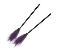 VICASKY 2pcs Witch Broom, Halloween Women's Witches Broomstick Halloween Costumes Accessories Witch Broomstick Witch Accessories for Fancy Dress Party Decoration